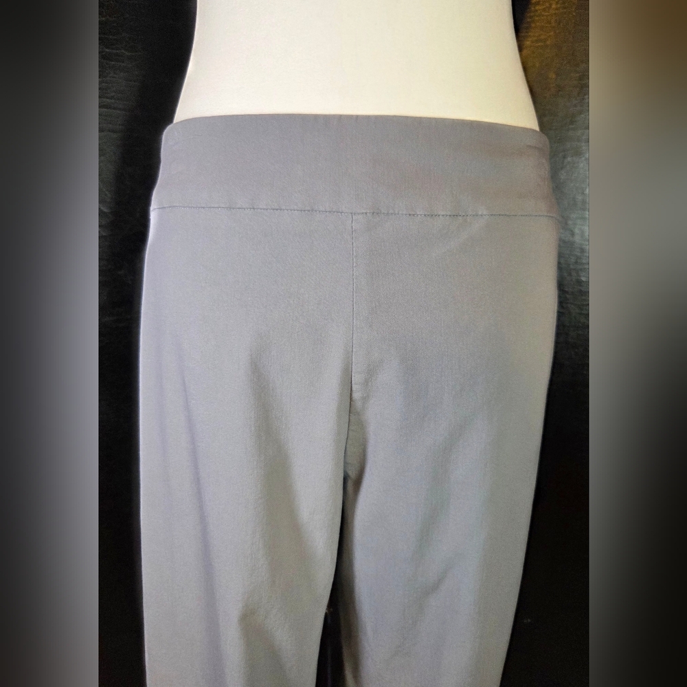 JM Collection NWOT Gray Tummy Control Pull On Pants Studded Waist Size M - Picture 6 of 9